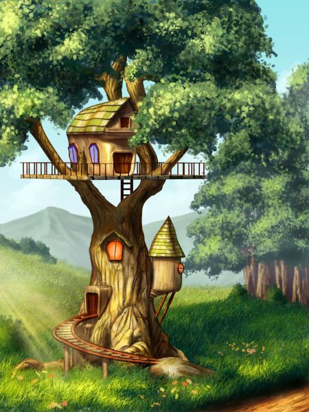 Фотообои Волшебный домик на дереве