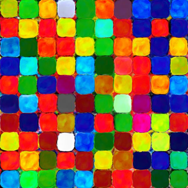 Картина на холсте Абстрактные разноцветные квадраты, арт hd0498301