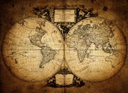Фотообои Древняя карта мира