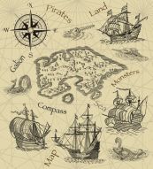 Фотообои Карта пиратов