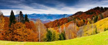 Фотообои Осенний пейзаж и горы