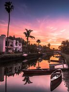 Фотообои Пригород Калифорнии в розовом закате