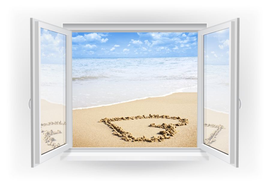 Картина на холсте Пляж за окном, арт hd1487601