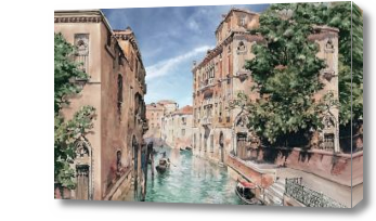 Картина Нарисованная Венеция с каналами
