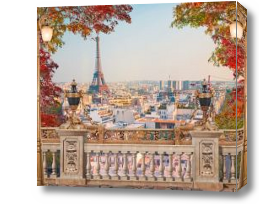 Картина Осень в Париже