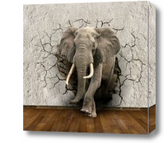 Картина 3D Слон
